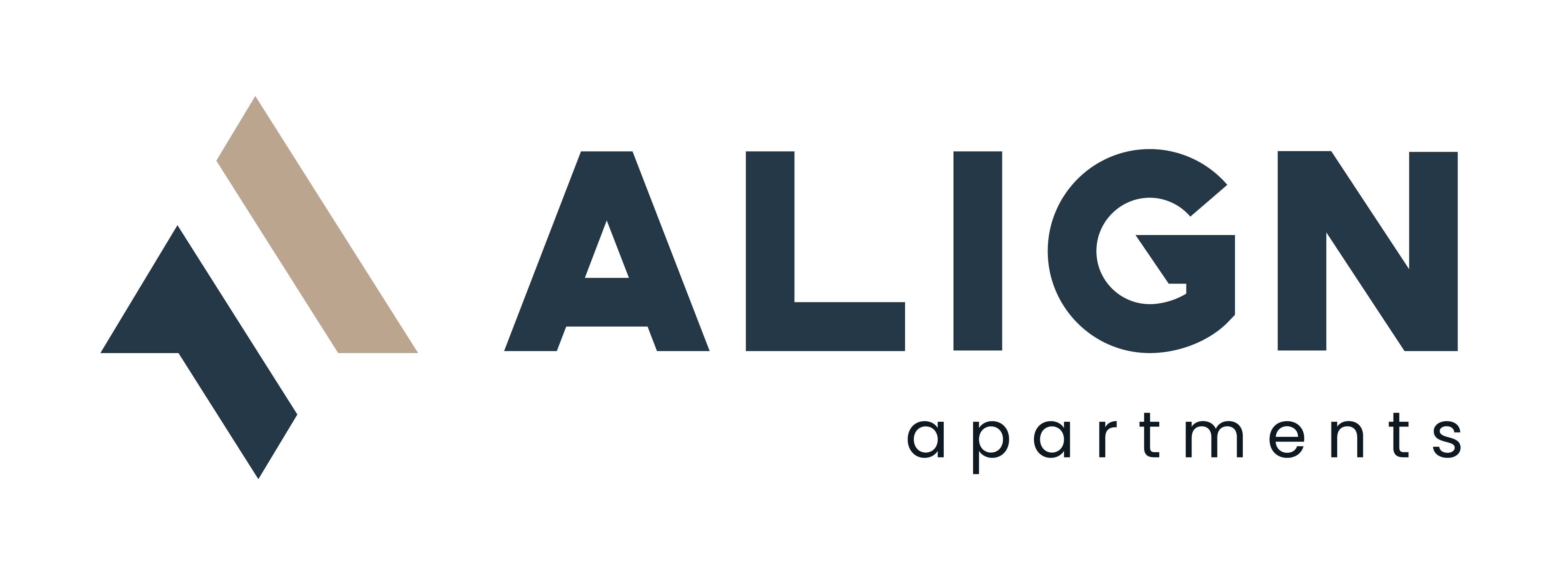 a green background with the word algin apartments written in blue and an arrow pointing to the